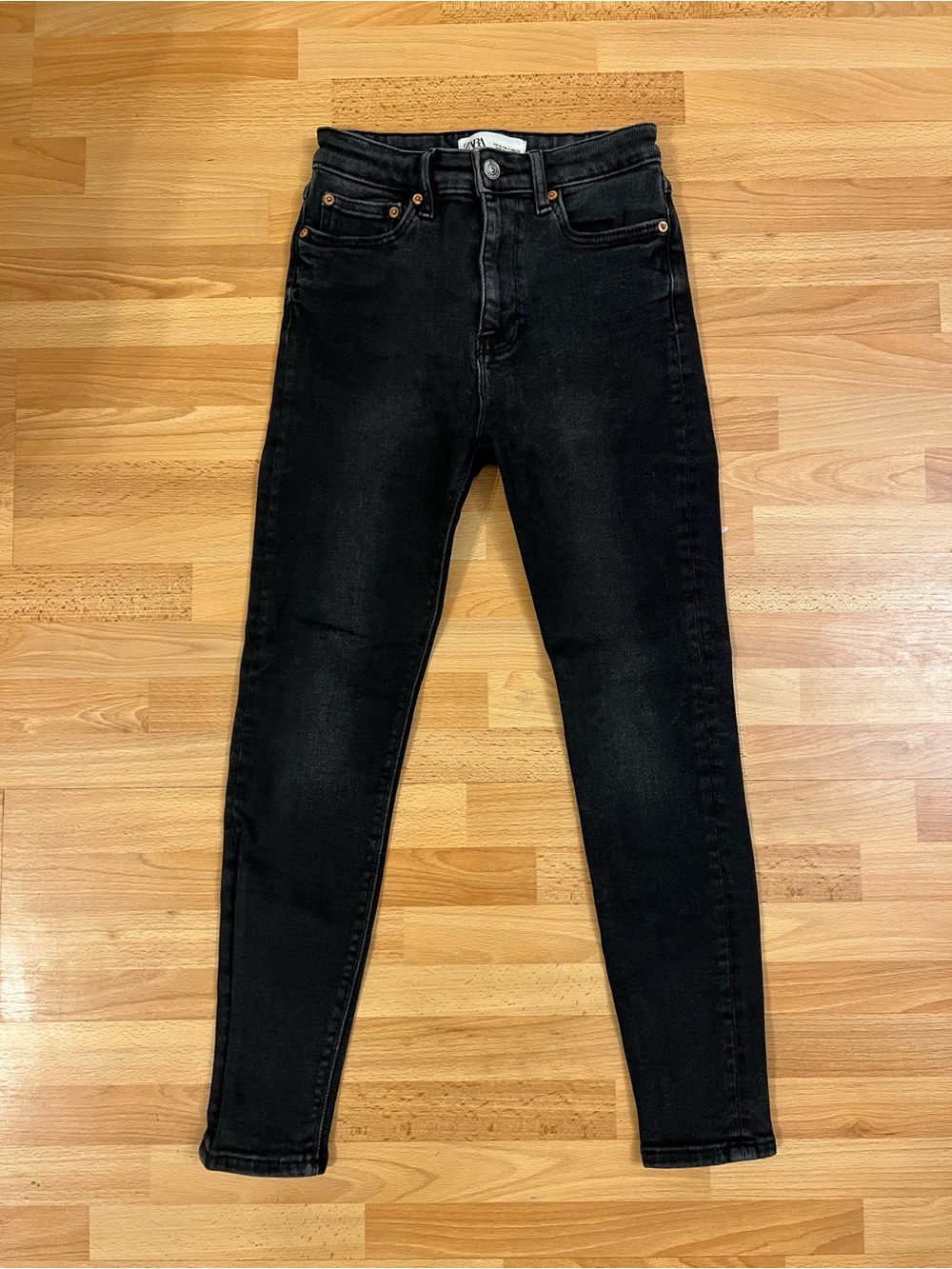Zara Black High-Rise Skinny Jeans